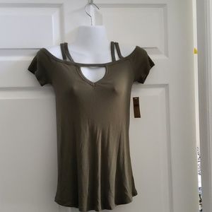 American Eagle Outfitters Cold Shoulder Tee
